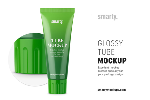 Download Glossy Tube Mockup Creative Photoshop Templates Creative Market