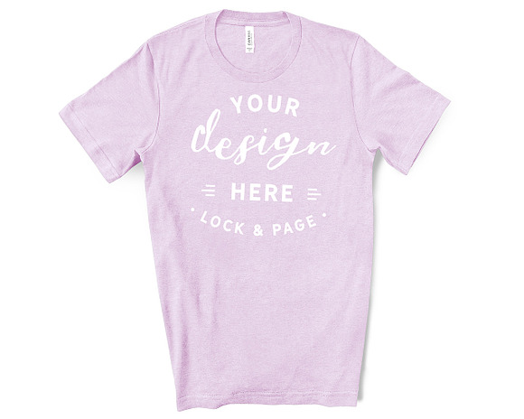 Bella Canvas Soft Pink Shirt Mockup 3001 Graphic by CreativSupply