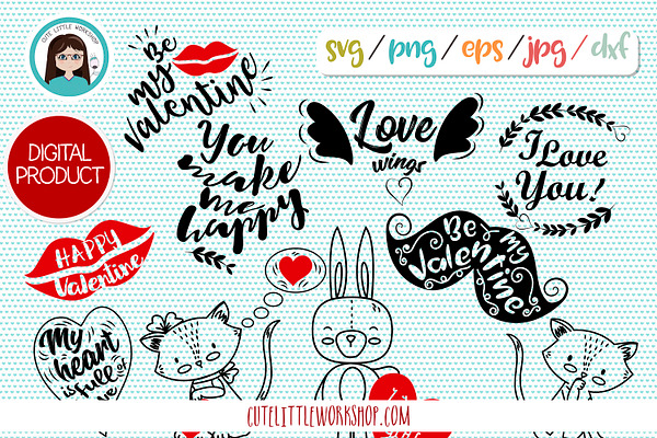 Valentine Svg Dxf Eps Png Jepg Pre Designed Photoshop Graphics Creative Market