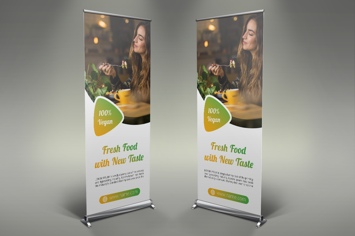 Restaurant Roll Up Banner Creative Other Presentation Software Templates Creative Market