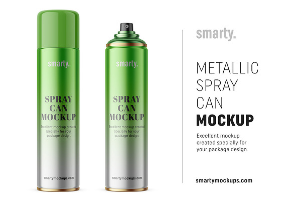 Download Metallic Aerosol Can Mockup Creative Photoshop Templates Creative Market Yellowimages Mockups