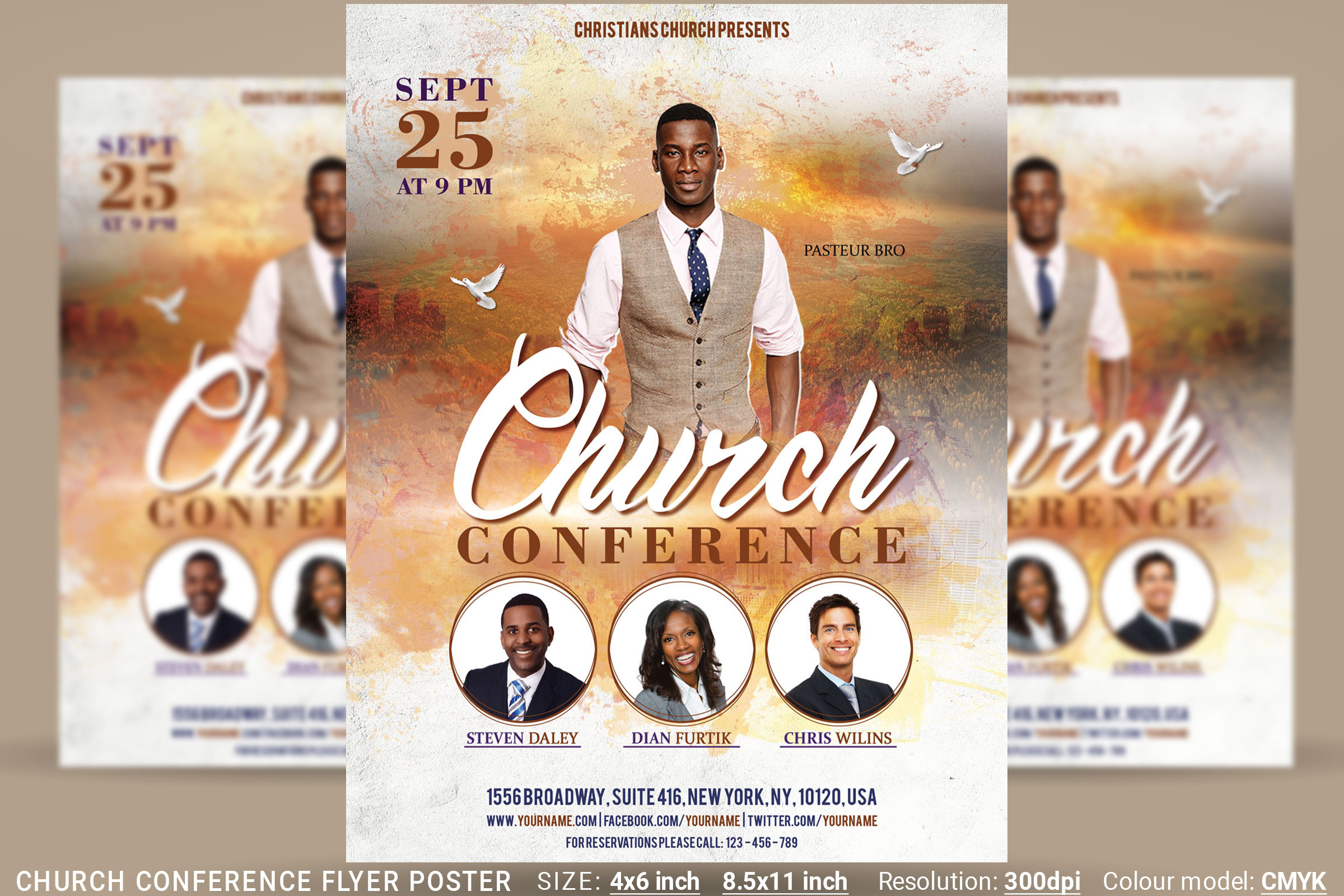 Church Conference Flyer Poster Flyer Templates Creative Market