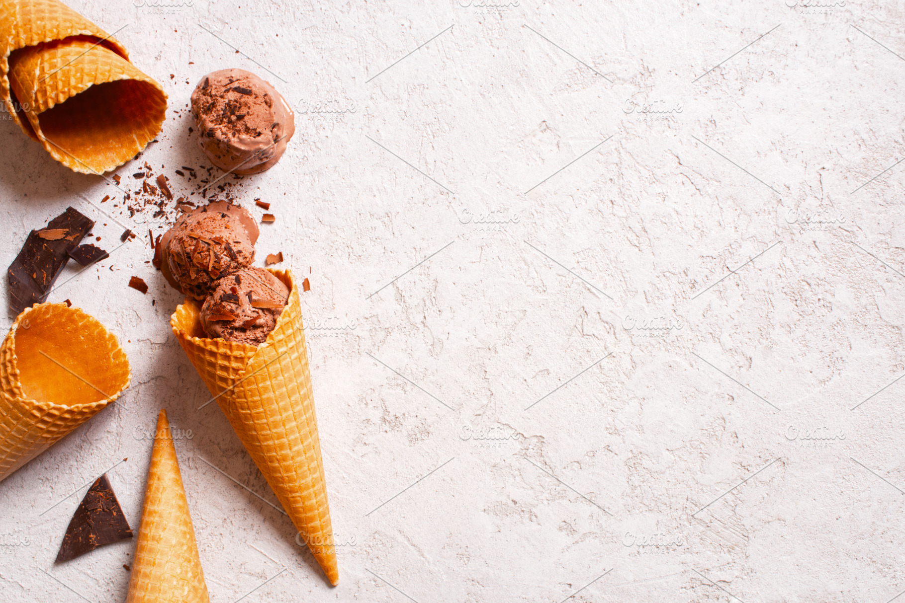 Background with chocolate ice cream featuring ice cream, icecream, and