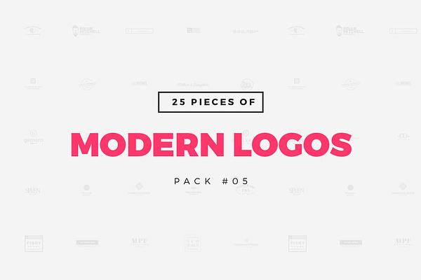 Pack 05 25 Modern Logo Templates Creative Illustrator Templates Creative Market