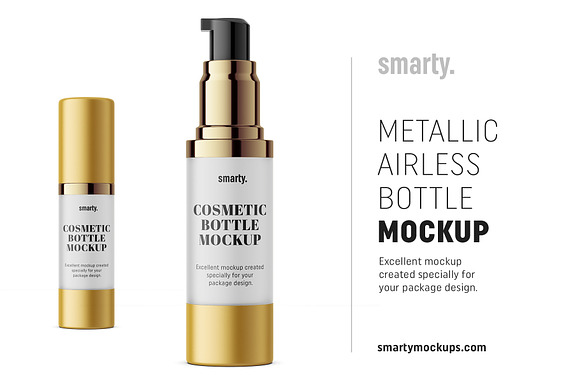 Download Metallic Airless Mockup 30 Ml Creative Photoshop Templates Creative Market