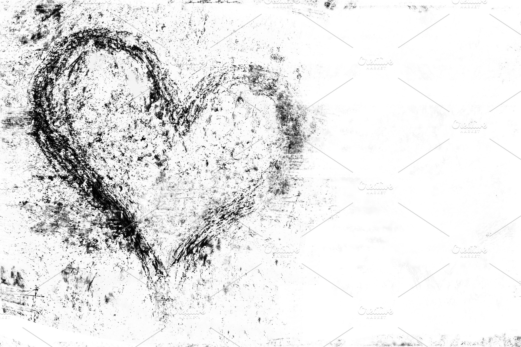 Black heart featuring heart, grunge, and black | High-Quality Abstract ...