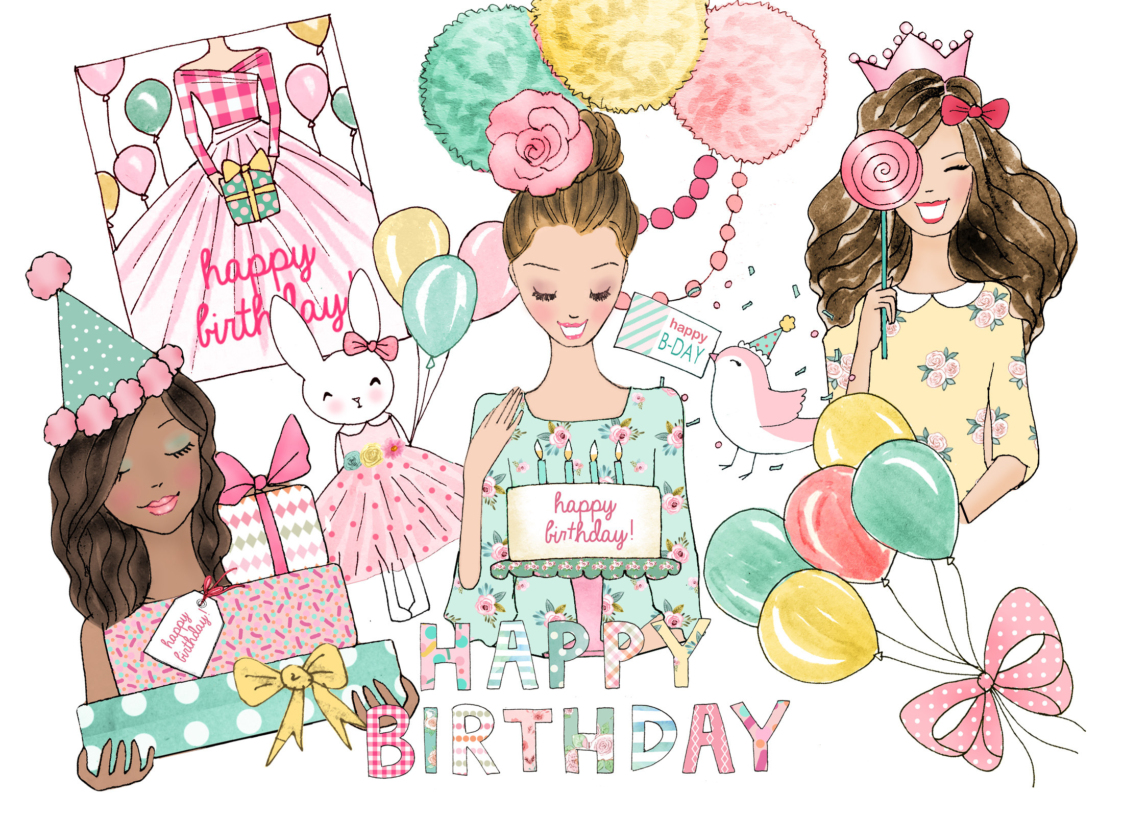 Birthday Clipart Pre Designed Photoshop Graphics Creative Market