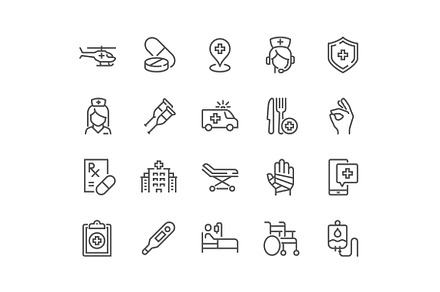 Line Drugs Icons | Illustrator Graphics ~ Creative Market