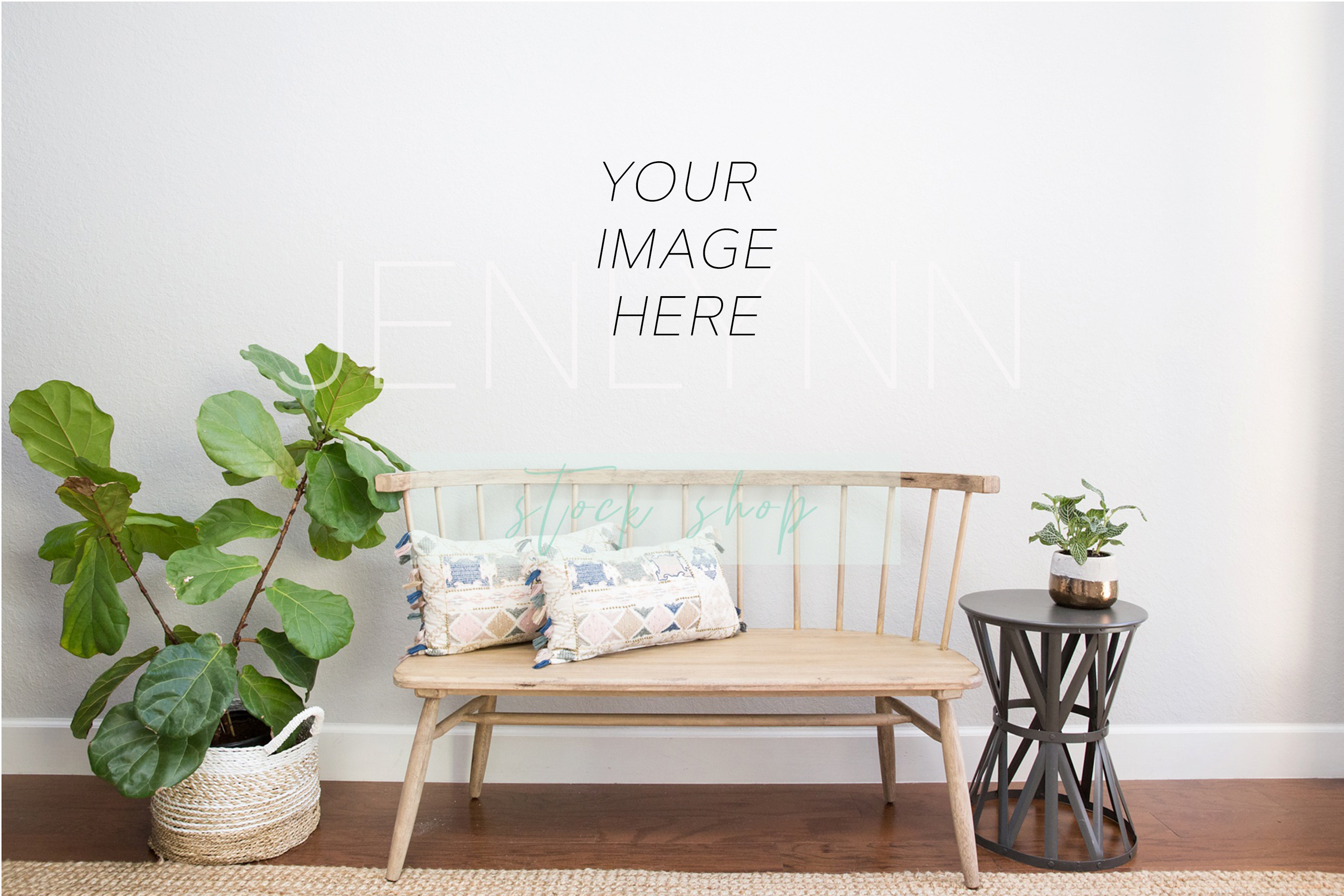 Download Blank Wall Mockup Over Bench Creative Photoshop Templates Creative Market