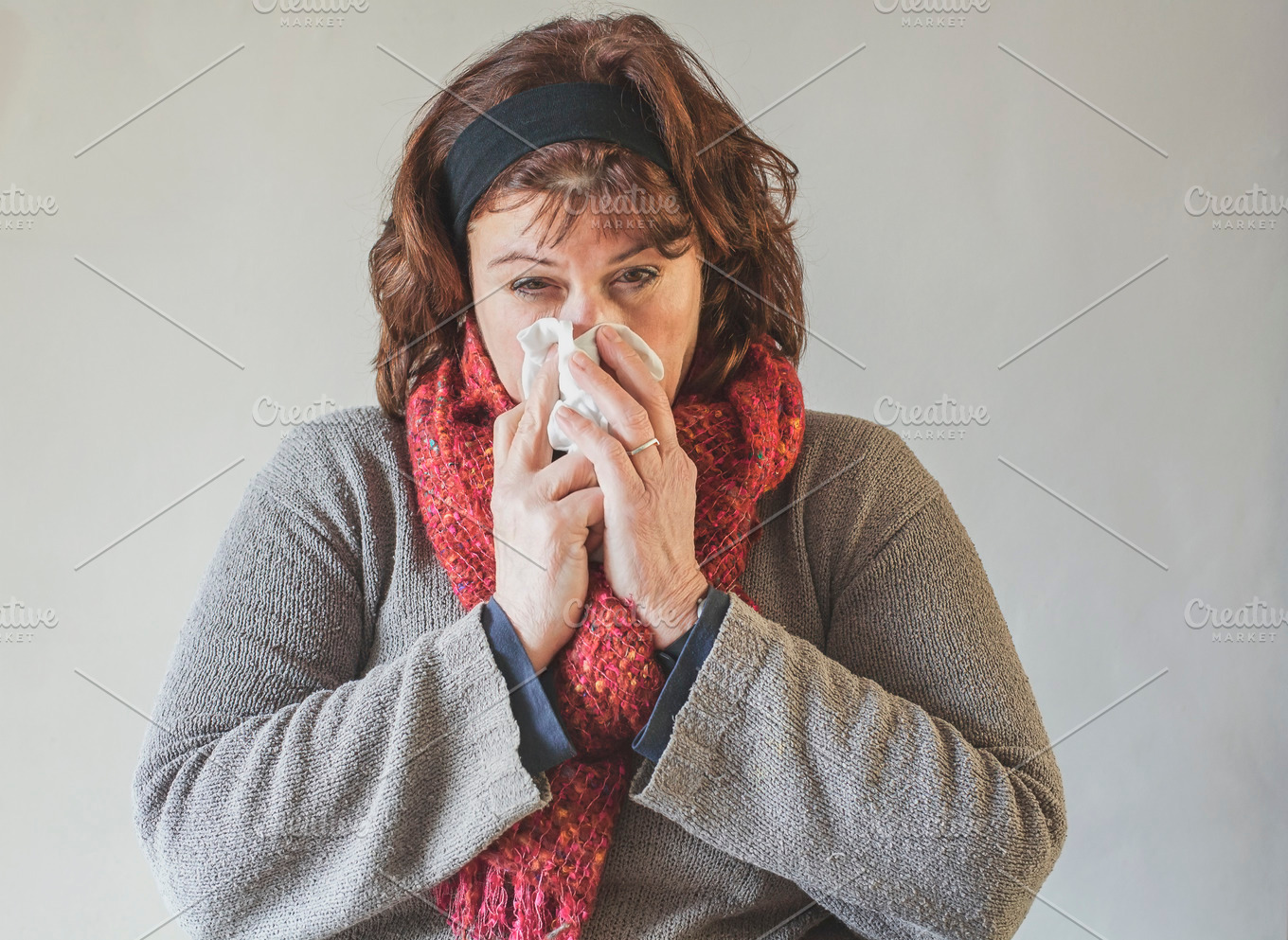 Woman sneezing | High-Quality Health Stock Photos ~ Creative Market