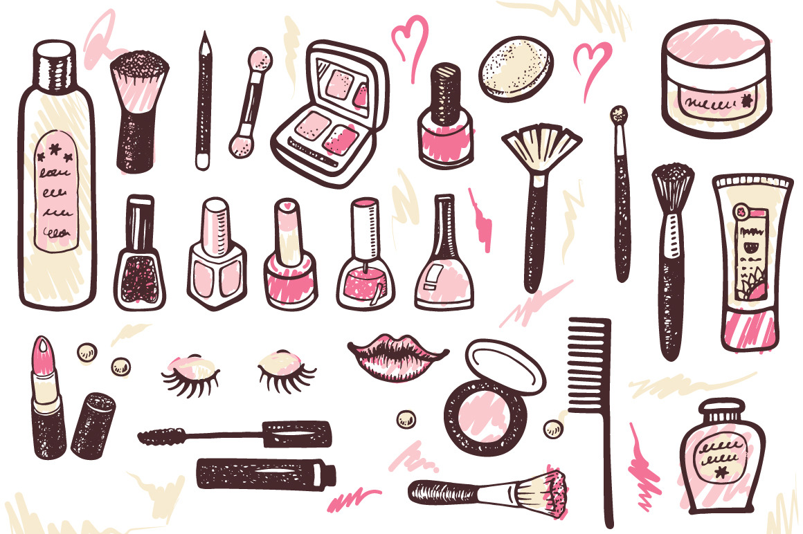 Cosmetics & Makeup kit +4 patterns | Illustrations ~ Creative Market