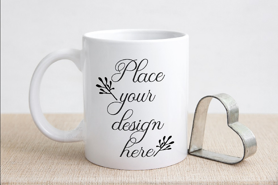 Download White Coffee Mug Mockup Psd Flatlay Creative Photoshop Templates Creative Market