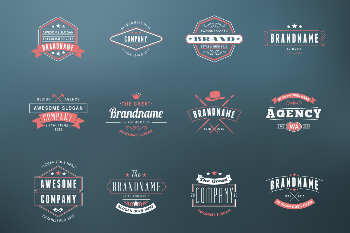 Set of Vintage Badges | Branding & Logo Templates ~ Creative Market