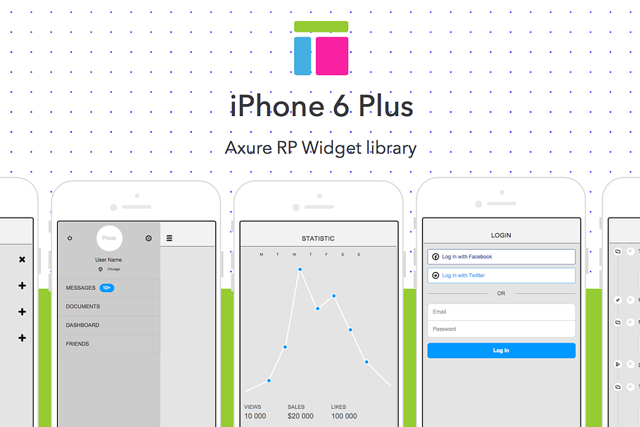 Axure widget library / iPhone 6 | Unique Other Software ~ Creative Market