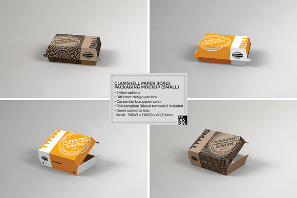 FREE Paper Takeout Boxes Mockup :: Behance