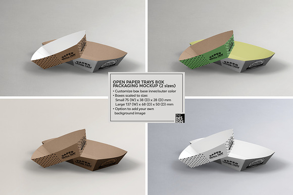 Download Paper Takeout Trays Packaging Mockup Creative Photoshop Templates Creative Market