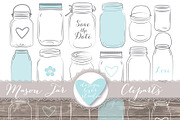 Vector Mason Jar clipart | Pre-Designed Illustrator Graphics ~ Creative