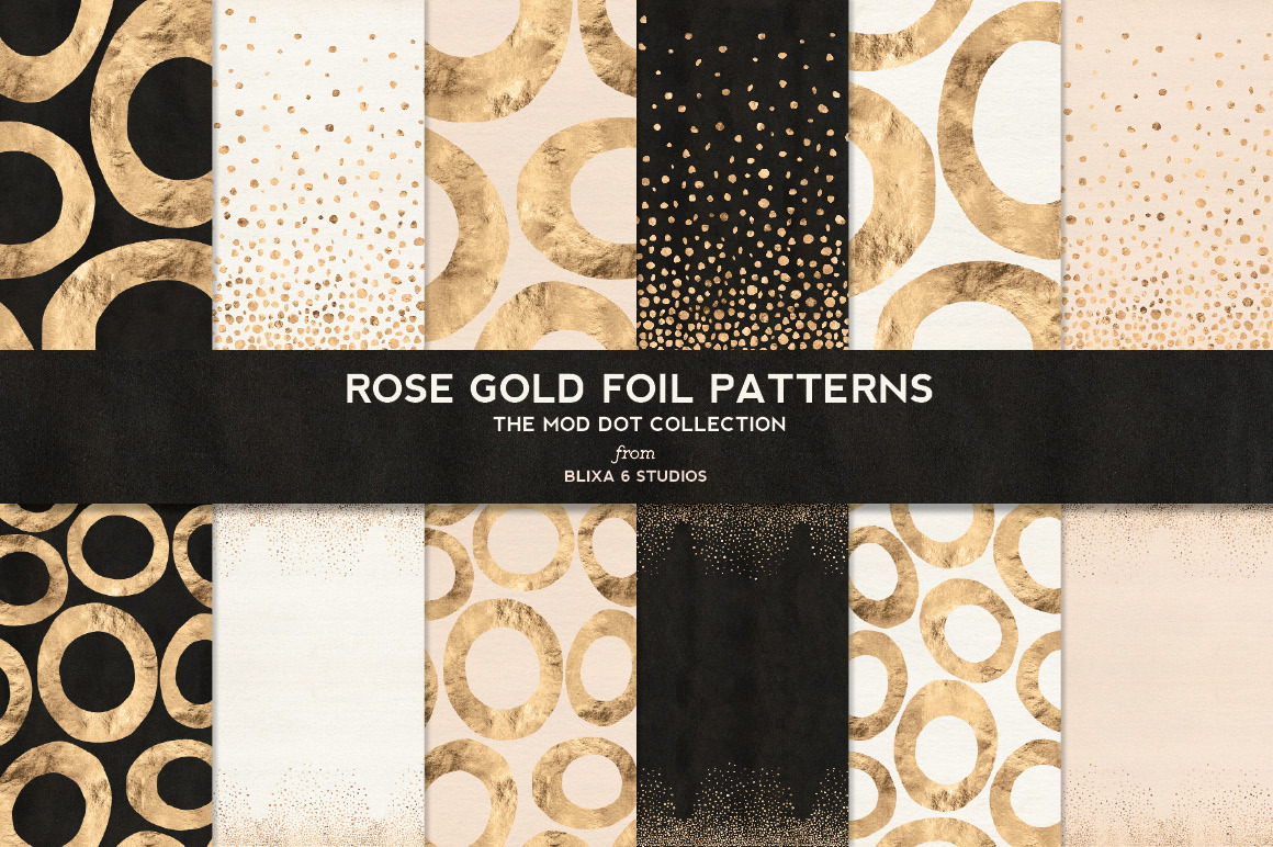 Download Rose Gold Mod Dot Foil Patterns | Pre-Designed Photoshop ...