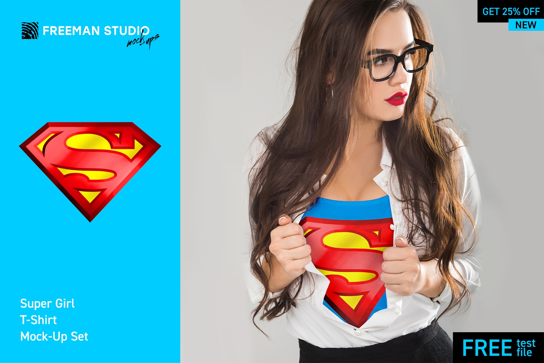 Super Girl T Shirt Mock Up Set Creative Photoshop Templates Creative Market