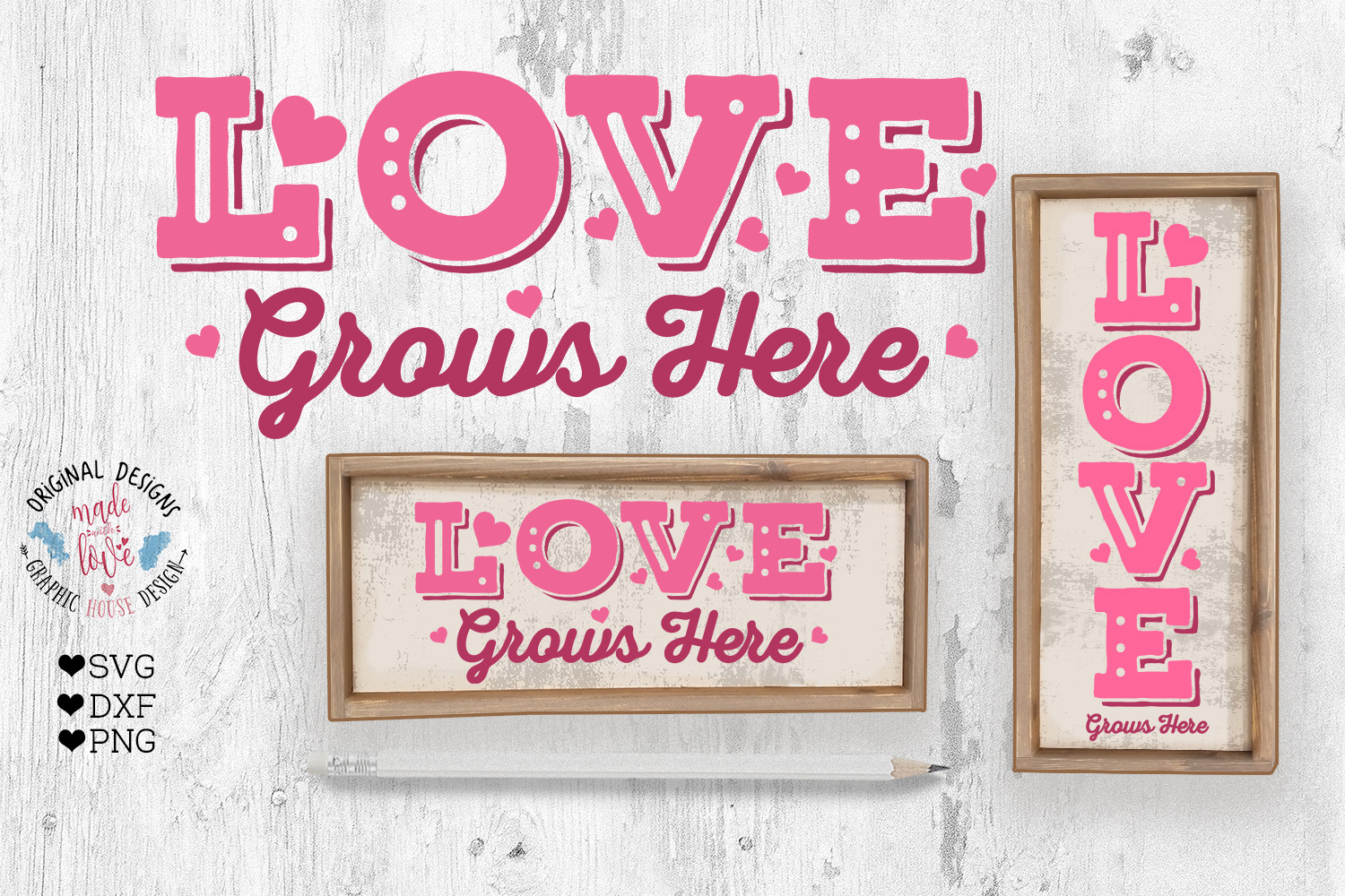 Love Grows Here Porch Sign Svg Pre Designed Photoshop Graphics Creative Market