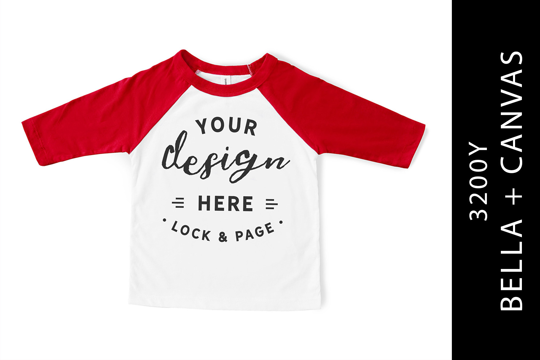 Red Bella Canvas 3200Y Kids Mockup | Shirt Mockups ~ Creative Market