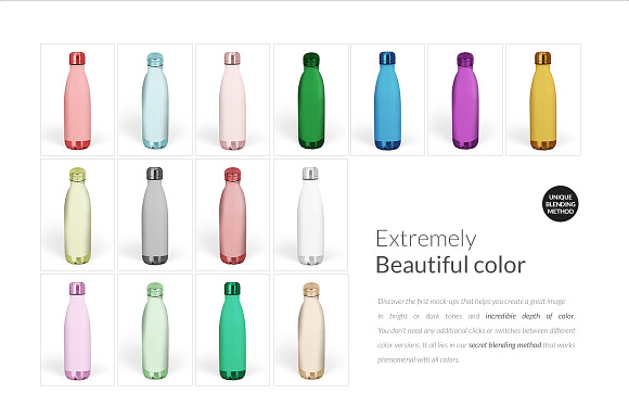 Download Stainless Steel Water Bottle Mockup Creative Photoshop Templates Creative Market