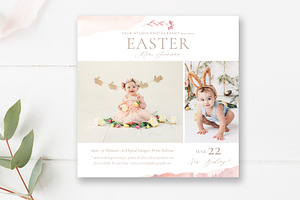 Spring and Easter Marketing Template Bundle for Photographers, For CANVA,  Mini Session Templates