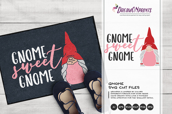 Download Gnome Sweet Gnome Svg Vector Pre Designed Photoshop Graphics Creative Market PSD Mockup Templates