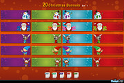 20 Christmas Banners - set 1 | Pre-Designed Photoshop Graphics