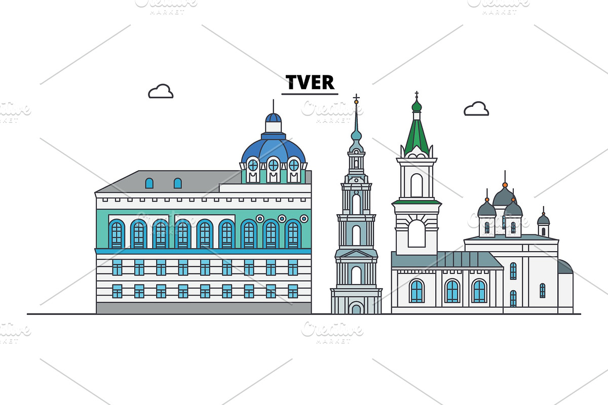 Достопримечательности твери нарисовать