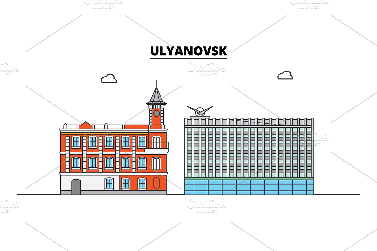 Графика ульяновск. Дом Гончарова Ульяновск вектор. Исторические здания Ульяновск вектор. Ульяновск достопримечательности вектор. Силуэт города Ульяновска.