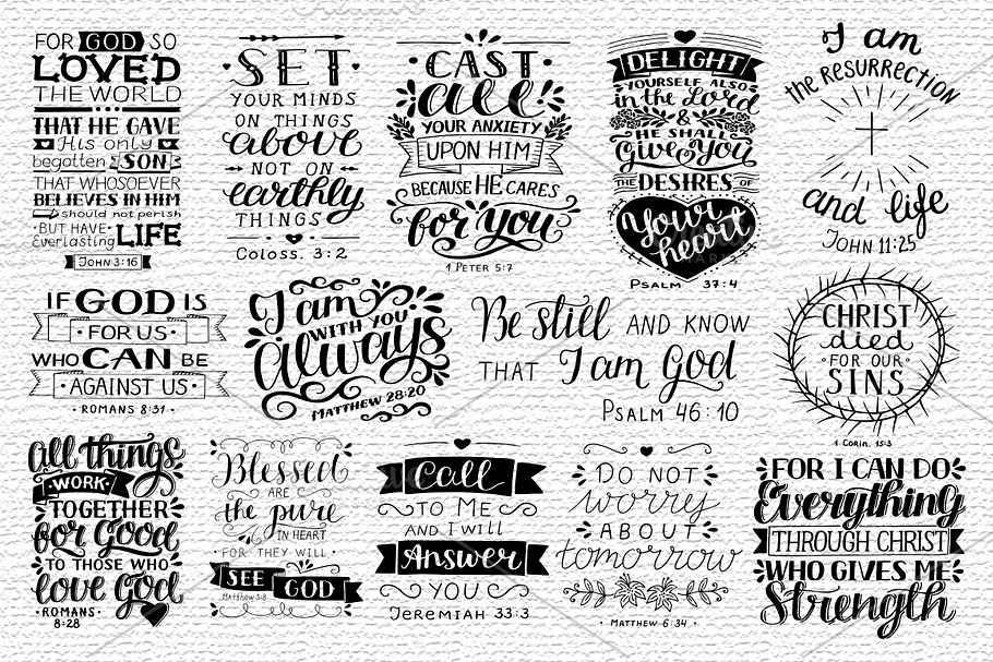 BUNDLE 50 BIBLE VERSES | Pre-Designed Photoshop Graphics ~ Creative Market