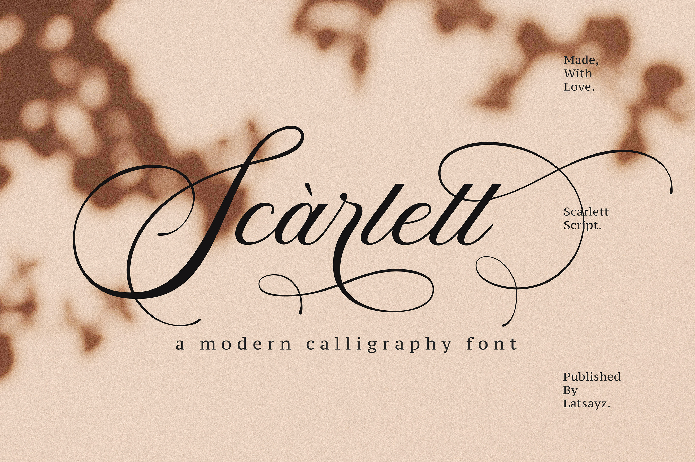 Scarlett | Elegant Calligraphy Font | Script Fonts ~ Creative Market