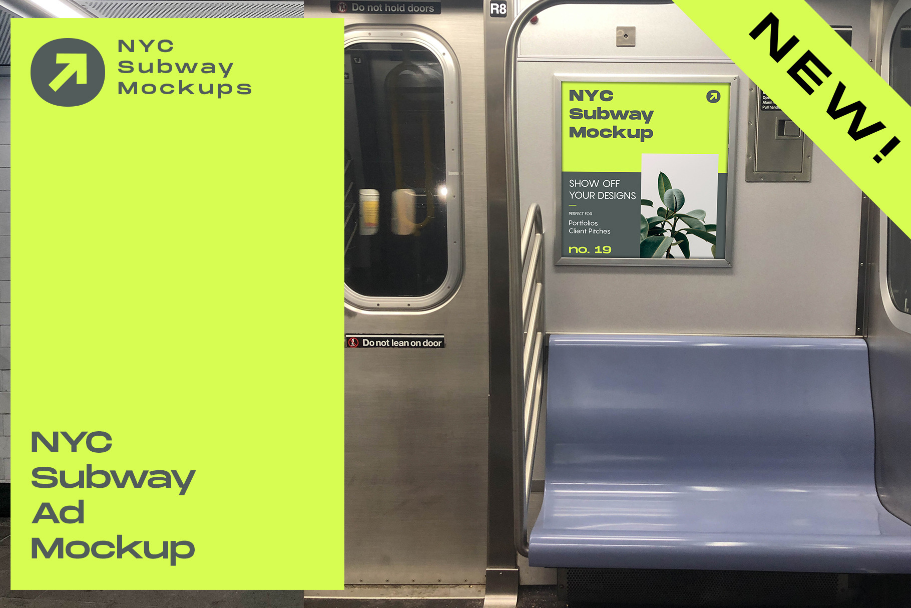 Download Nyc Subway Ad Mockup Creative Photoshop Templates Creative Market