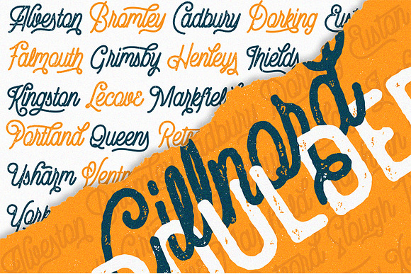 Gillnord Script (4 fonts & extras)