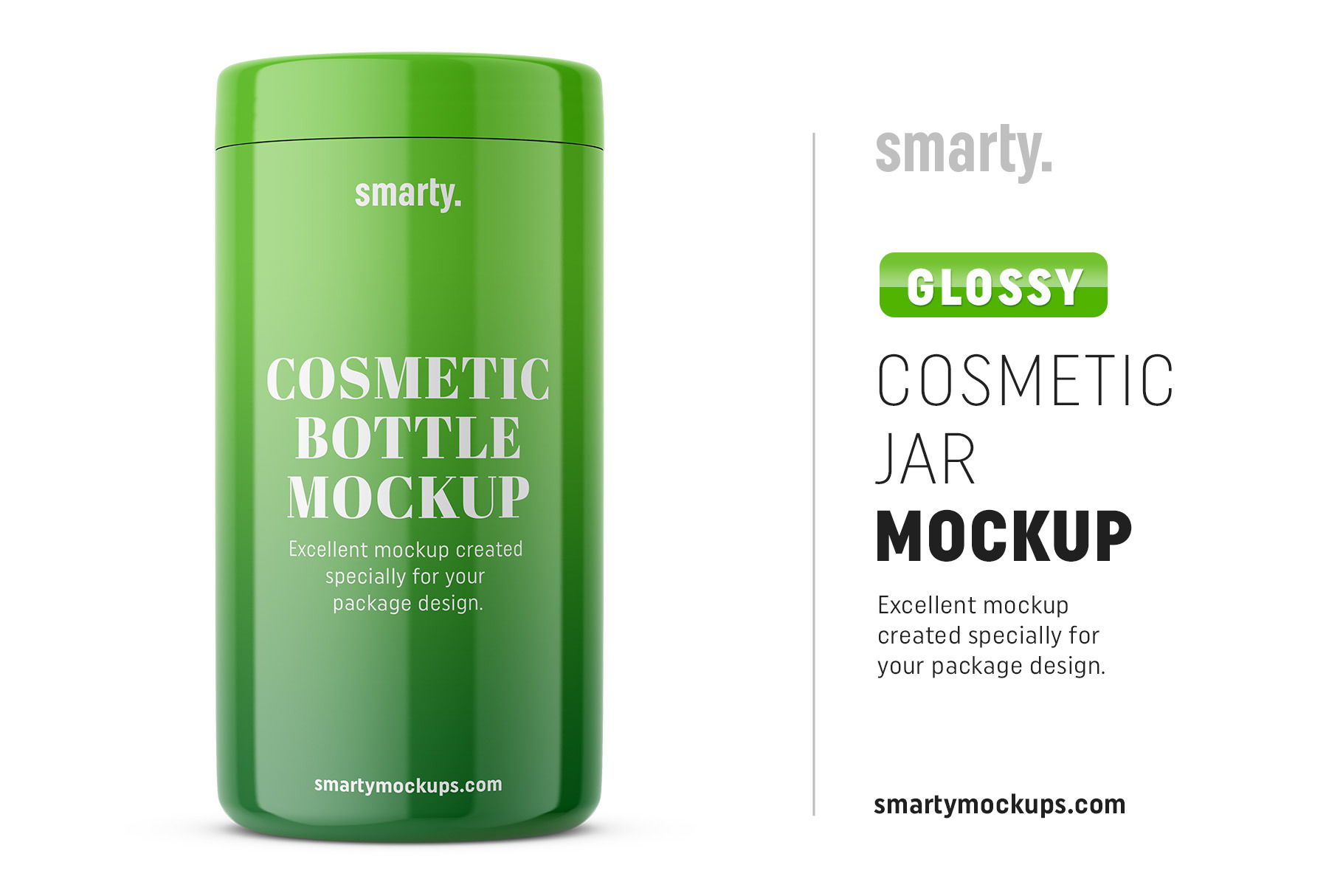 Download Glossy Tall Cosmetic Jar Mockup Creative Photoshop Templates Creative Market