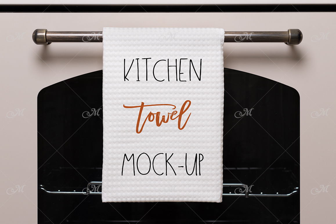 Download Kitchen Towel Mock Up Psd Jpeg Creative Photoshop Templates Creative Market