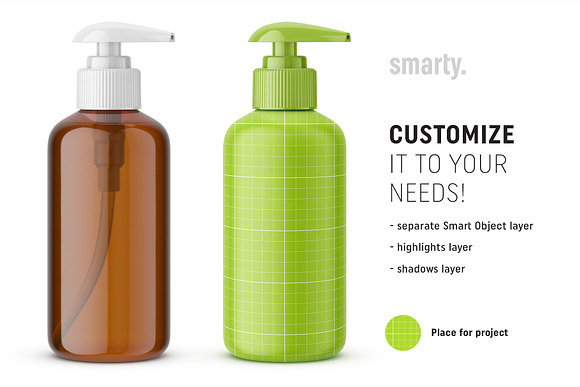 Download Amber Soap Bottle Mockup Creative Photoshop Templates Creative Market