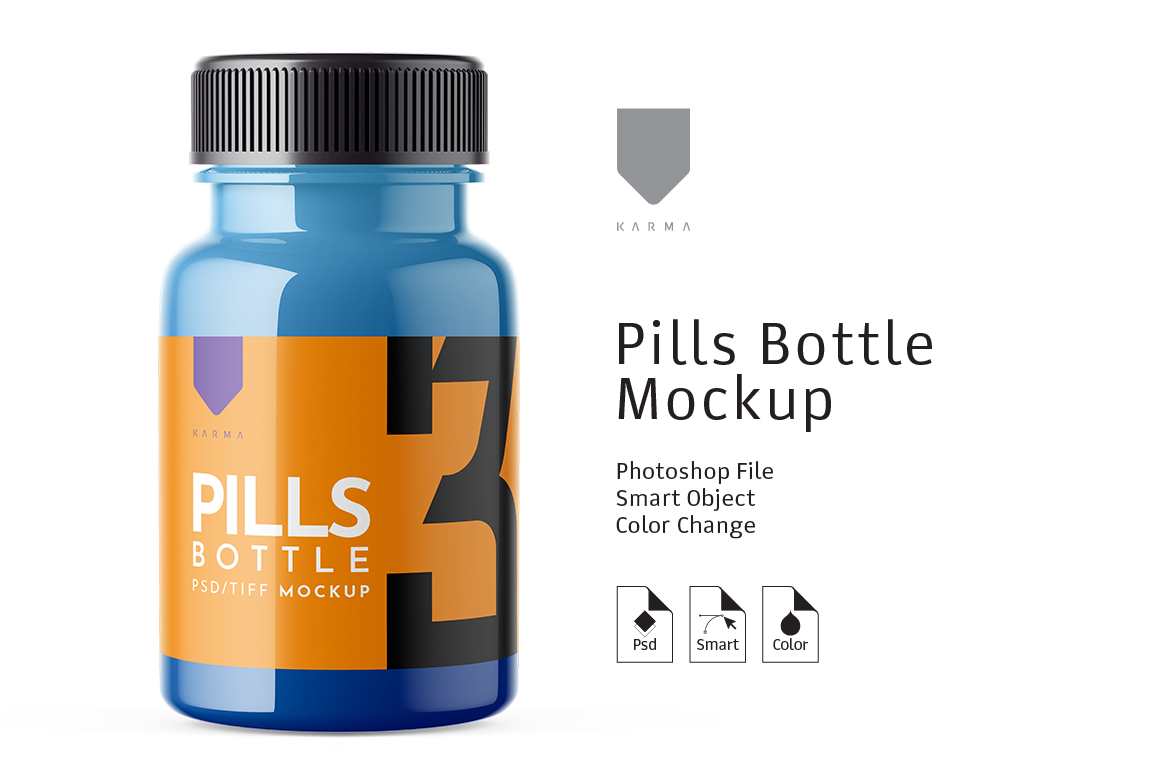 Download Pills Bottle Mockup 3 Creative Illustrator Templates Creative Market