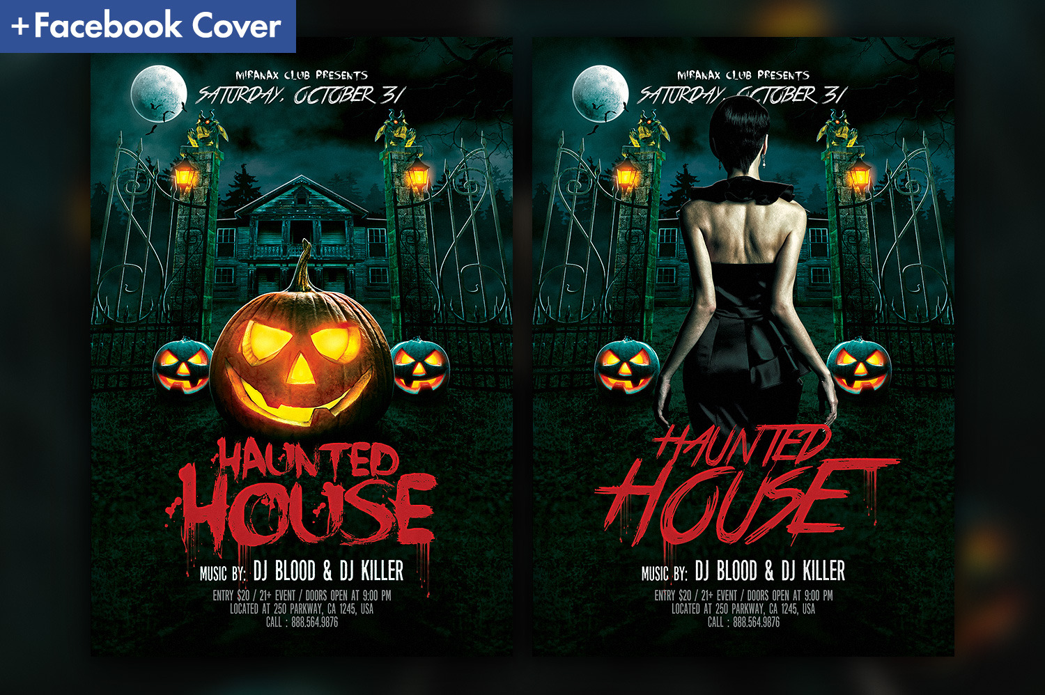 Halloween Flyer Template Creative Photoshop Templates Creative Market