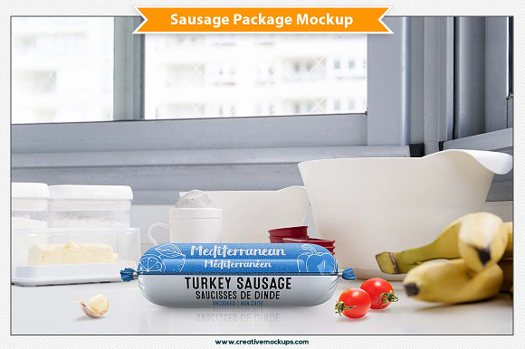 Download Sausage Meat Package Mockup Creative Photoshop Templates Creative Market