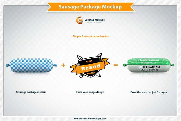 Download Sausage Meat Package Mockup Creative Photoshop Templates Creative Market