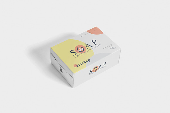 Download Packaging Box Soap Mockup Creative Photoshop Templates Creative Market