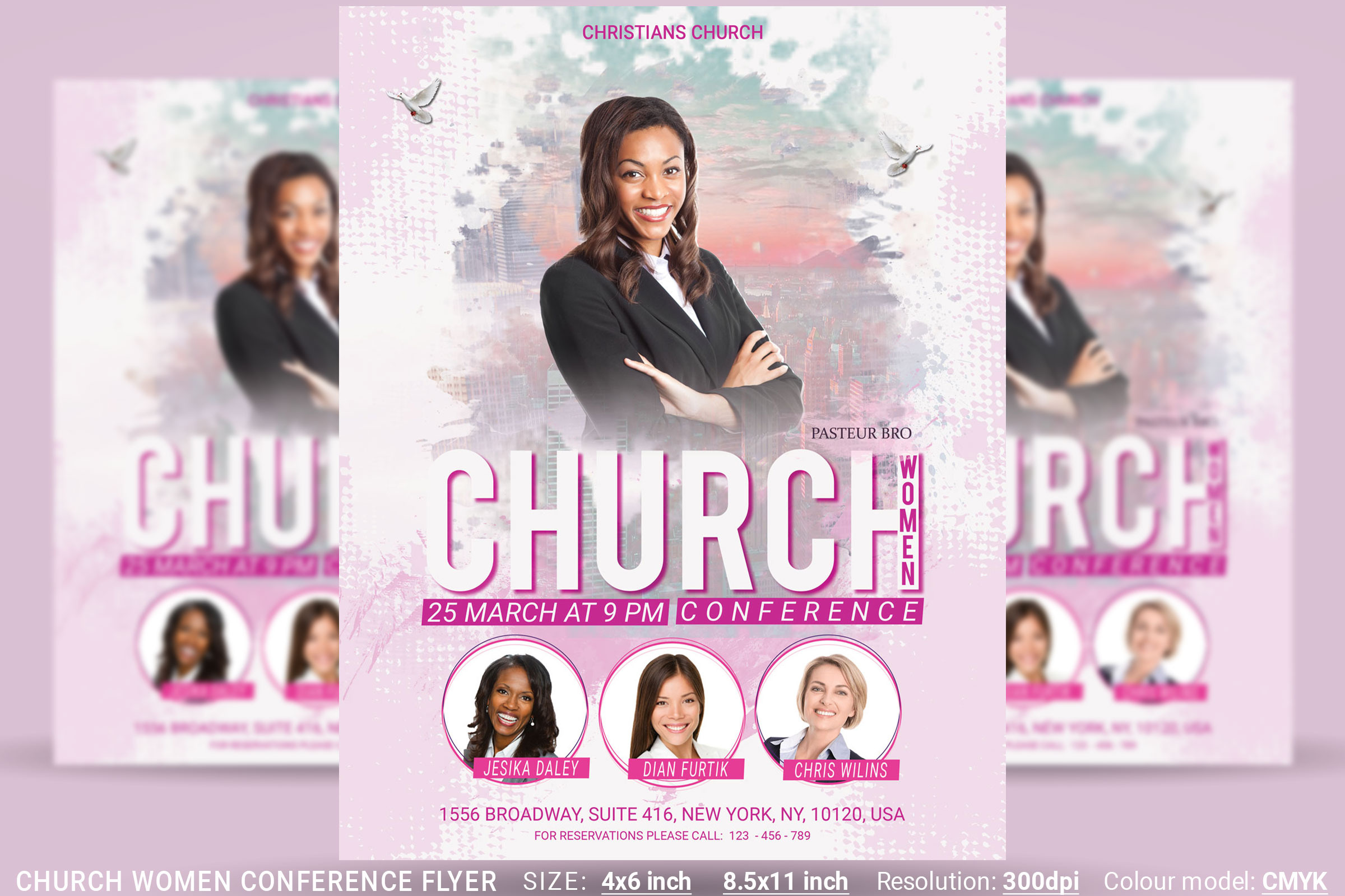 Church Women Conference Flyer Poster | Flyer Templates ~ Creative Market