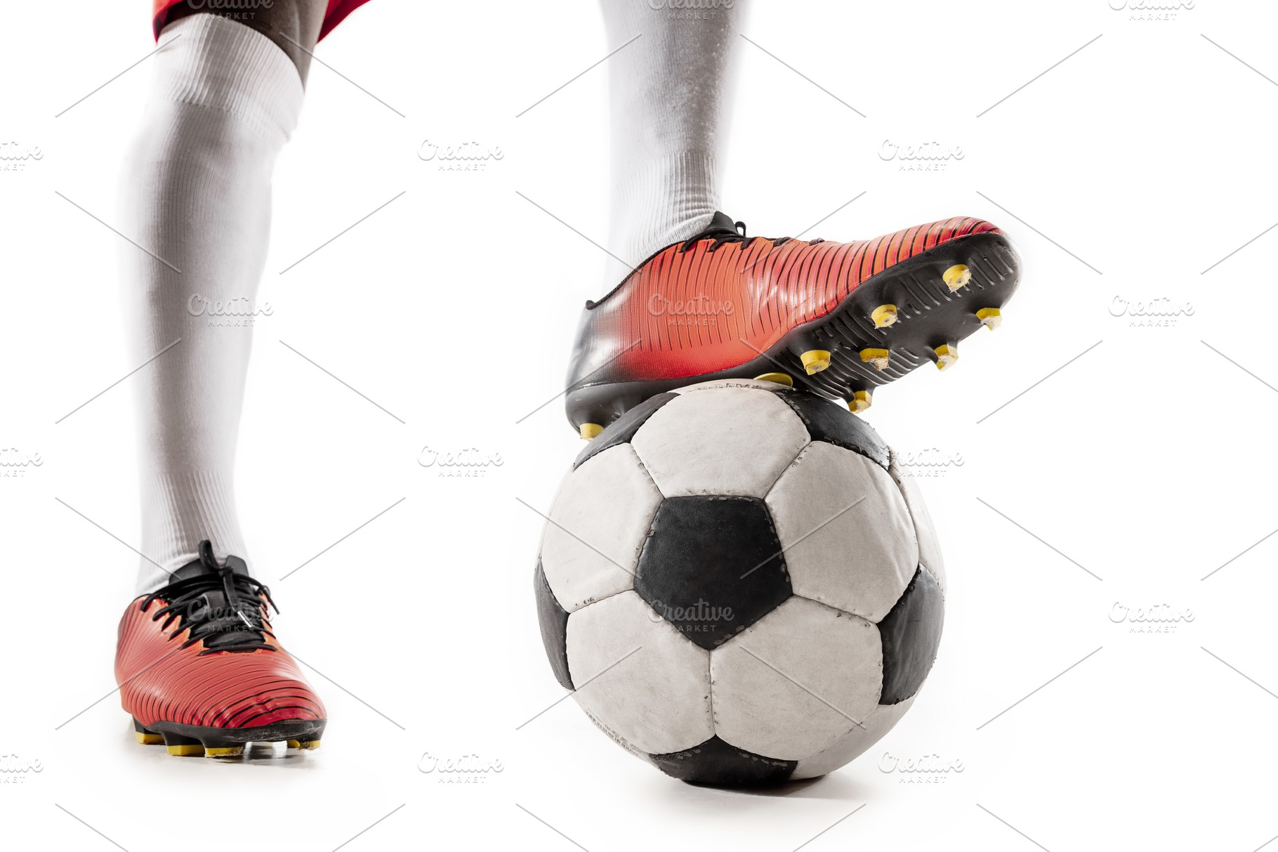 Legs Of Soccer Player Closeup Featuring Soccer Football And White High Quality Sports Stock Photos Creative Market