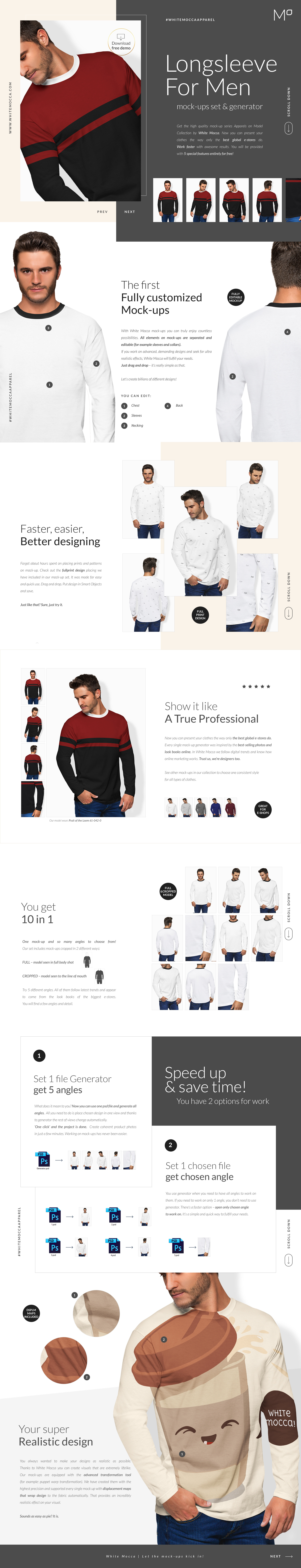 Men Longsleeve Mockups Set Free Demo Creative Photoshop Templates Creative Market