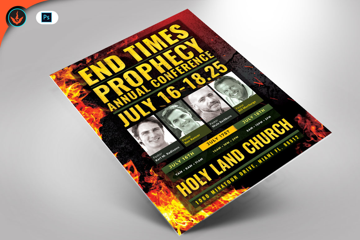 Prophecy Conference Flyer Template Flyer Templates Creative Market