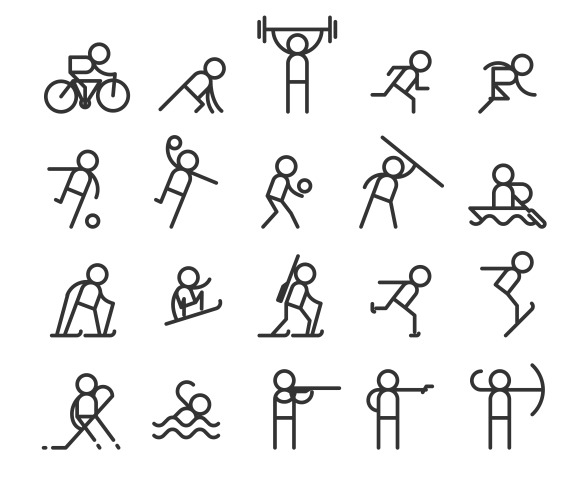 Sport line icons | Illustrator Graphics ~ Creative Market