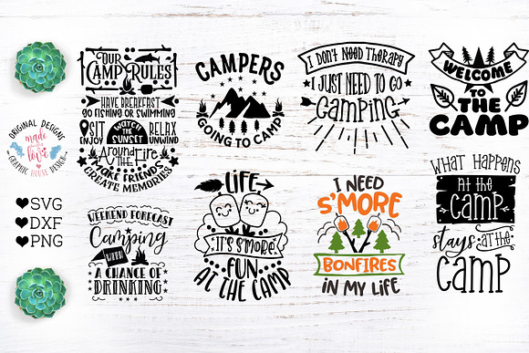 Download Camp Quotes Bundle Camping Cut Fil Pre Designed Photoshop Graphics Creative Market