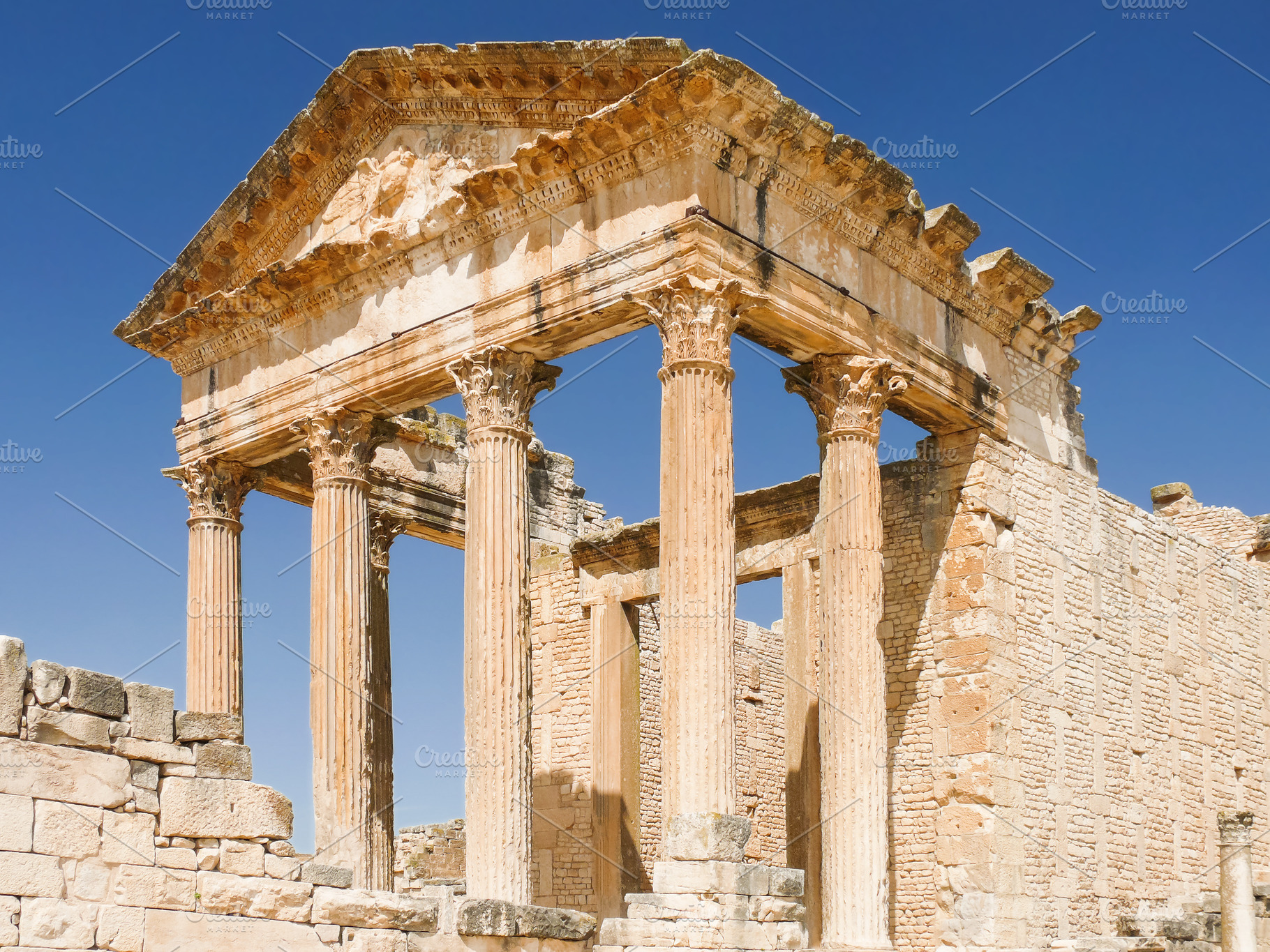 Dougga, Roman Ruins. Tunisia | High-Quality Architecture Stock Photos